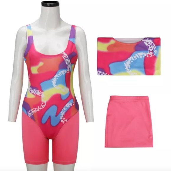 Barbie Pants & Jumpsuits Barbie Leotard Bodysuit Bike Shorts Nwot